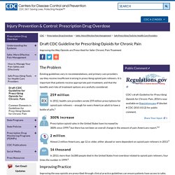 Draft CDC Guideline for Prescribing Opioids for Chronic Pain