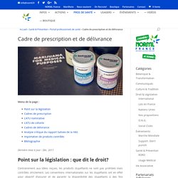 Cadre de prescription et de délivrance