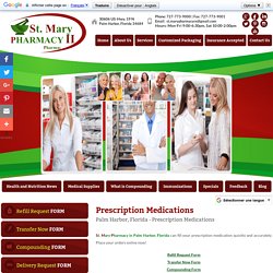 Prescription Medications at St. Mary Pharmacy in Palm Harbor, Florida