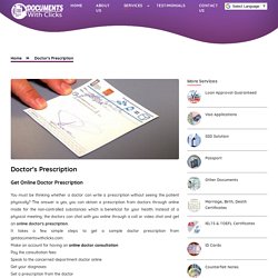 Prescriptions from Doctors - Fake Medical Prescriptions