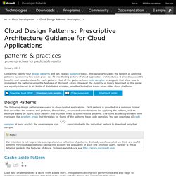 Cloud Design Patterns: Prescriptive Architecture Guidance for Cloud Applications