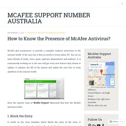 How to Know the Presence of McAfee Antivirus? – McAfee Support Number Australia