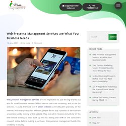 Web Presence Management Services are What Your Business Needs