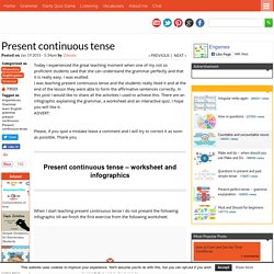 Present continuous tense