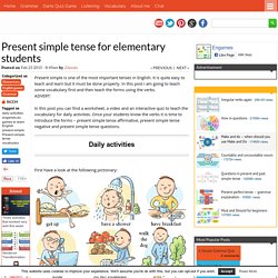 Present simple tense for elementary students