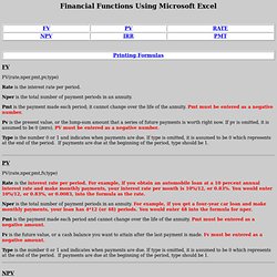 Present and Future Value Using Excel