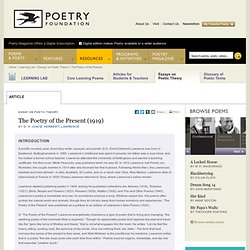 The Poetry of the Present by D. H. (David Herbert) Lawrence