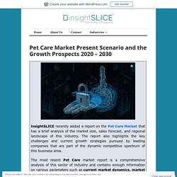 Pet Care Market Present Scenario and the Growth Prospects 2020 – 2030