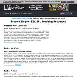 Simple Present - ESL EFL Teaching Resources