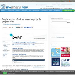 Google presenta Dart, un nuevo lenguaje de programación - Waterfox