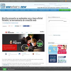 Mozilla presenta su webmaker.org y hace oficial Thimble, la herramienta de creación web