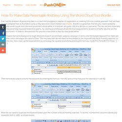 How To: Make Data Presentable and Sexy using the Word Cloud tool Wordle... - PushON