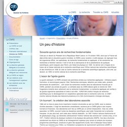 le CNRS : présentation