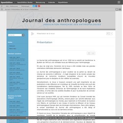 [FR] Journal des anthropologues / Association française des anthropologues
