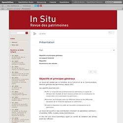 In Situ : revue des patrimoines