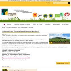 Viticulture : "Guide de l'agroécologie en viticulture"