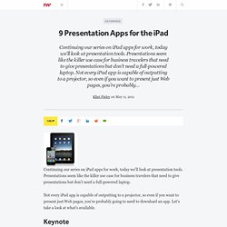 9 Presentation Apps for the iPad