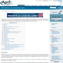 Présentation de l'association April