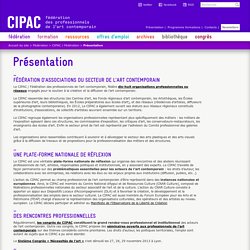 CIPAC, Fédération des professionnels de l'art contemporain
