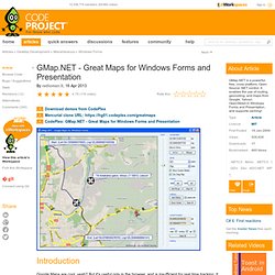 GMap.NET - Great Maps for Windows Forms and Presentation