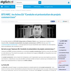 BTS NRC : les fiches E6 "Conduite et présentation de projets commerciaux"
