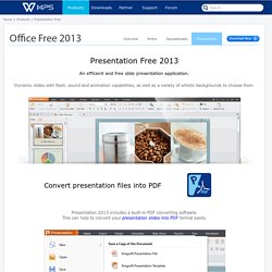 Kingsoft Presentation Free 2013, PPT, PPTX compatible. Download for free - Kingsoft Office