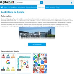 Google : présentation, concurrents et stratégies de Google