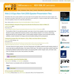 Presentation Files: Web 2.0 Expo New York 2009 - Co-produced by