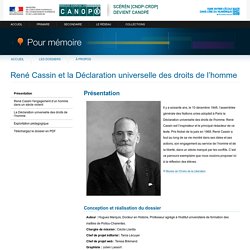 René Cassin et la Déclaration universelle des droits de l’homme
