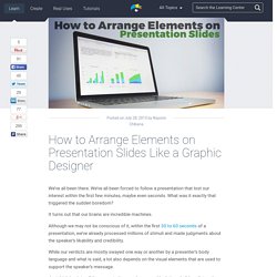 How to Arrange Presentation Slides Like a Graphic Designer