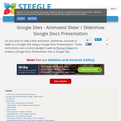 Animated Slider / Slideshow - Google Docs Presentation