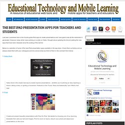 The Best iPad Presentation Apps for Teachers and Students