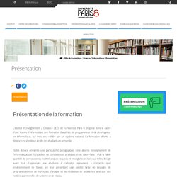 Présentation - Institut d'Enseignement à Distance - Université Paris 8