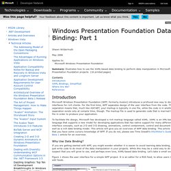 Windows Presentation Foundation Data Binding: Part 1