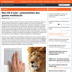 Mac OS X Lion : présentation des gestes multitouch