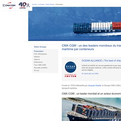 Un des leaders mondiaux du transport maritime par conteneur