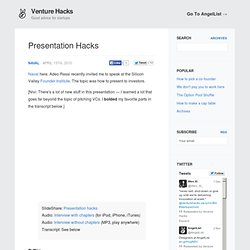 Presentation Hacks