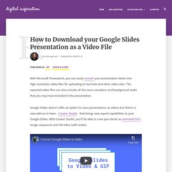 Guardar presentaciones de diapositivas de Google como archivos de video con audio