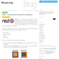 Red5 - Présentation et première installation