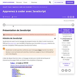 Présentation de JavaScript - Apprenez à coder avec JavaScript