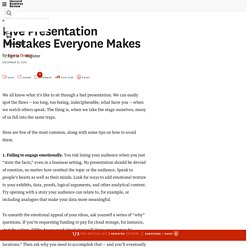 Five Presentation Mistakes Everyone Makes