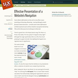 Effective Presentation of a Website's Navigation - UX Booth