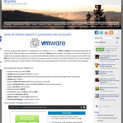 Sortie de VMware vSphere 5, présentation des nouveautés