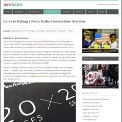 Guide to Making a Pecha Kucha Presentation: Overview - avoision.com