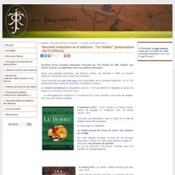 Nouvelle traduction en 3 éditions : "Le Hobbit" et "Le Hobbit Annoté" ! - PourTolkien.fr - Site de Vincent Ferré