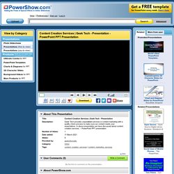 Content Creation Services - PPT