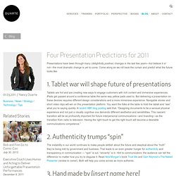 Four Presentation Predictions for 2011