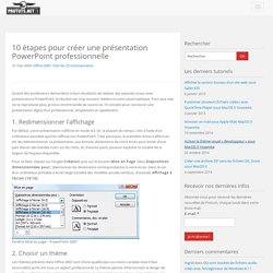 10 étapes pour créer une présentation PowerPoint professionnelle