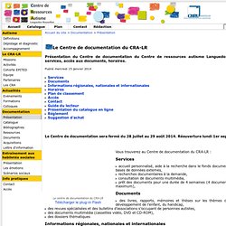 Présentation - Centre Ressources Autisme Languedoc Roussillon