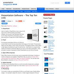 Presentation Software – The Top Ten (10)
